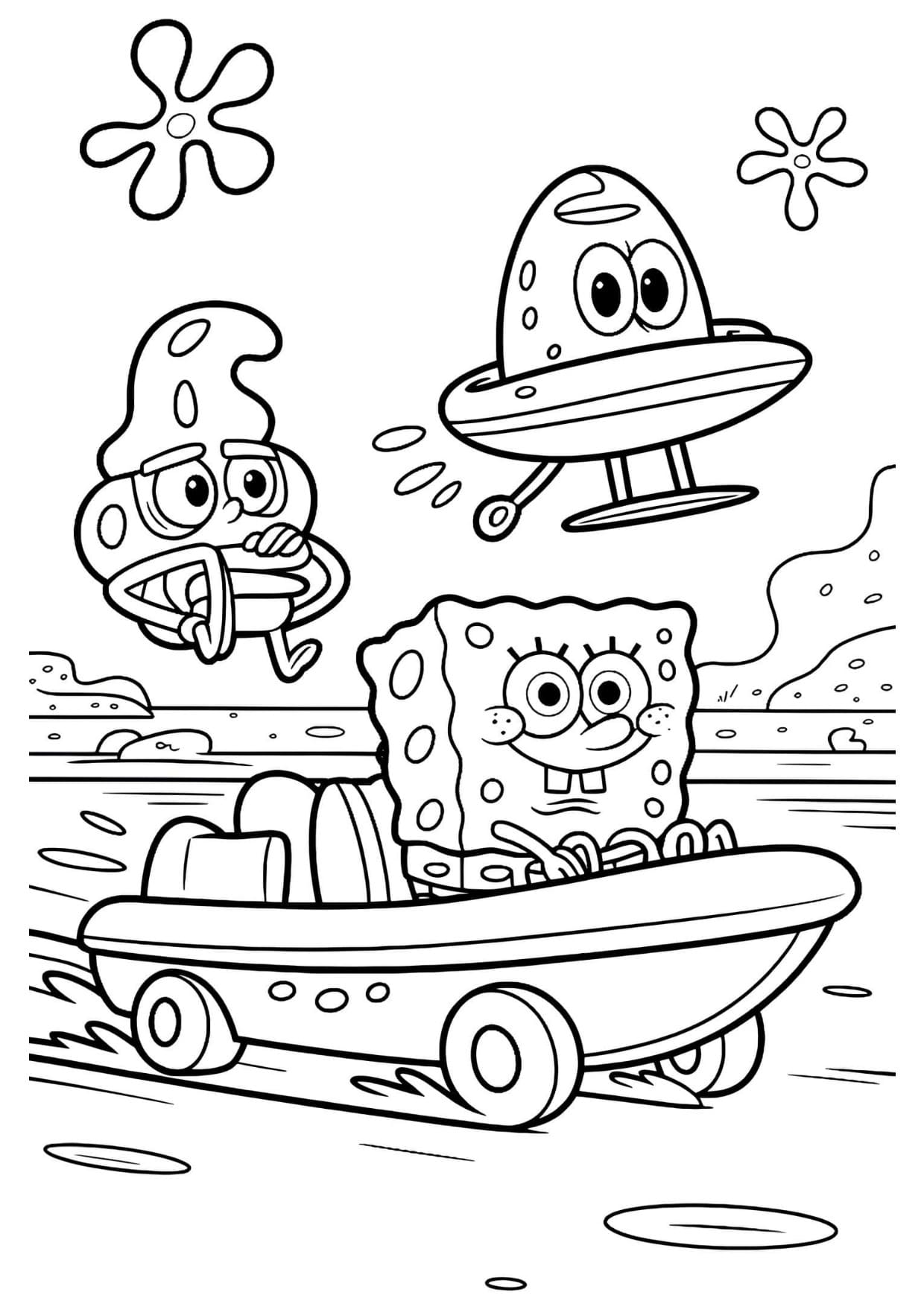 Desenhos do Bob Esponja Para Colorir e Pintar Imprimir PDF