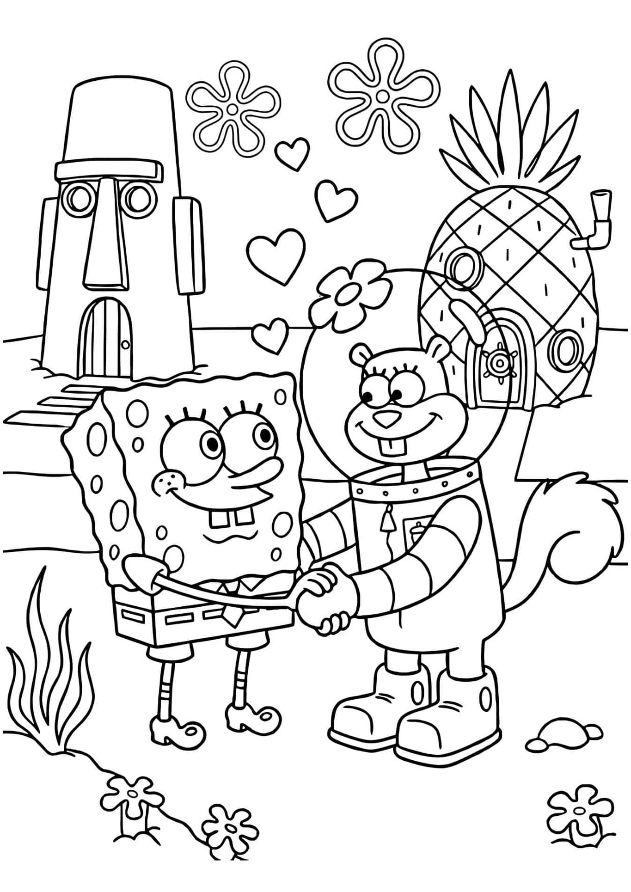 Desenhos do Bob Esponja Para Colorir e Pintar Imprimir PDF