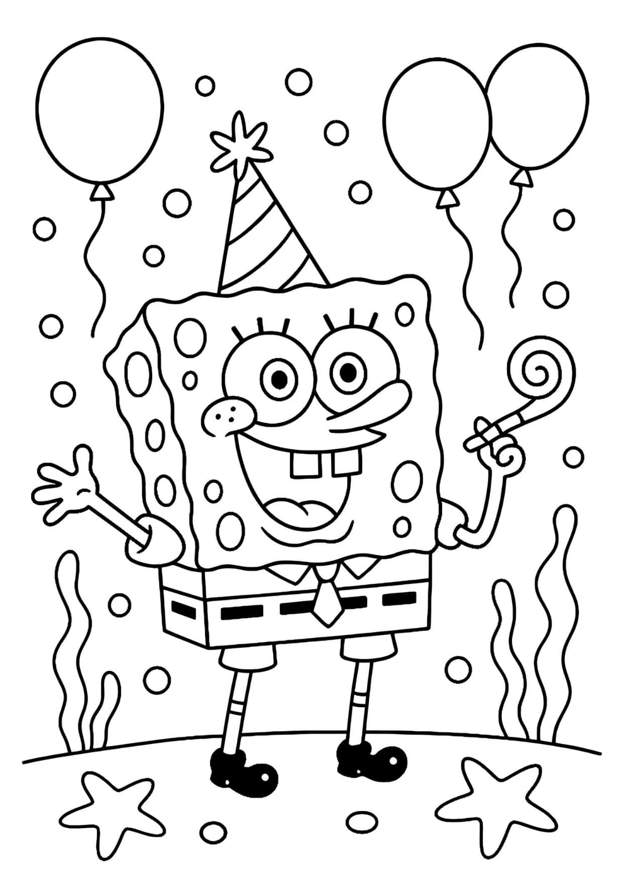 Desenhos do Bob Esponja Para Colorir e Pintar Imprimir PDF