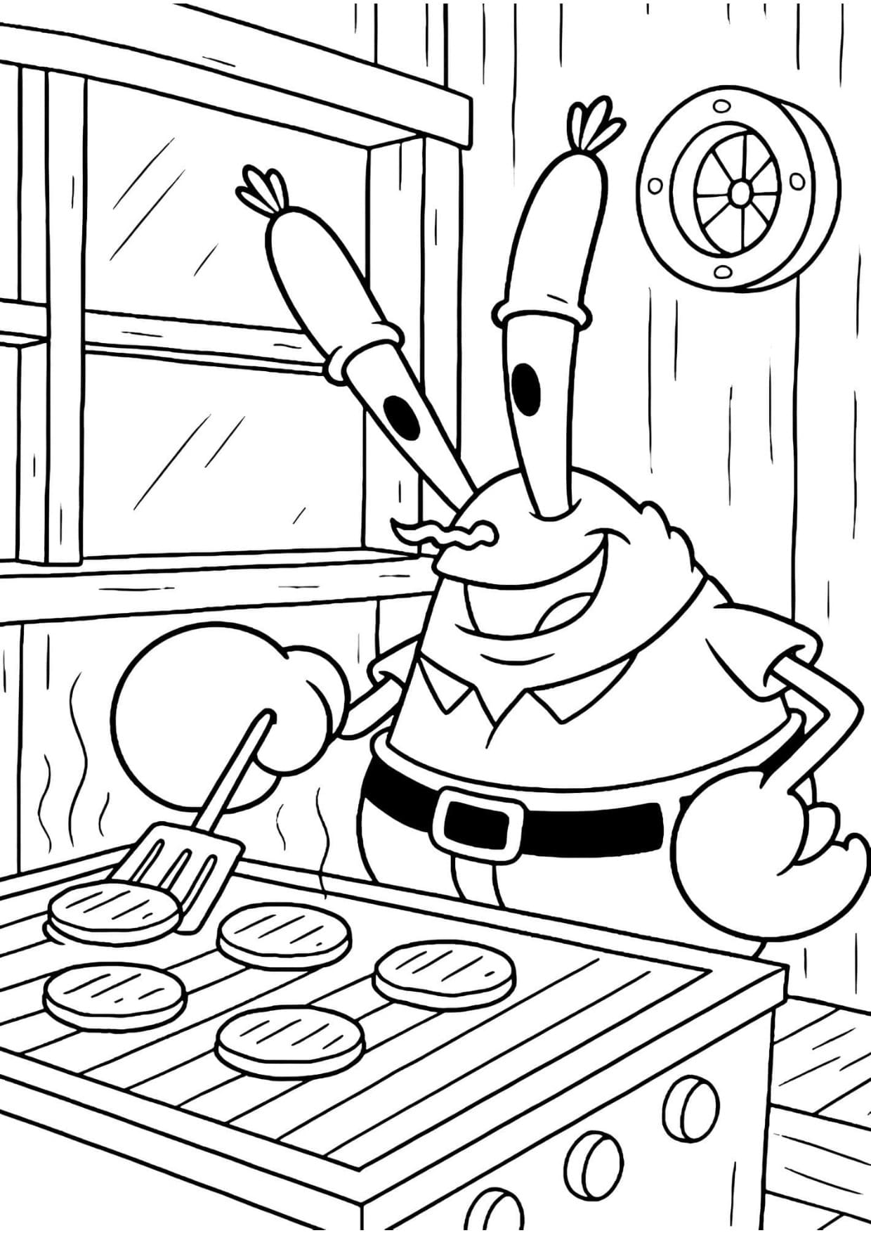 Sirigueijo Bob Esponja Para Colorir e Pintar Imprimir PDF