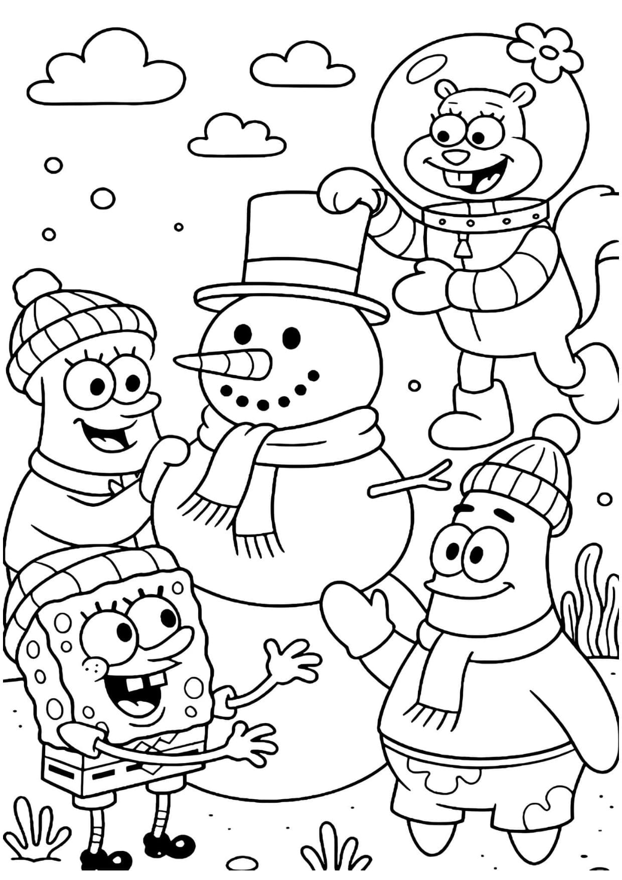 Desenhos do Bob Esponja Para Colorir e Pintar Imprimir PDF