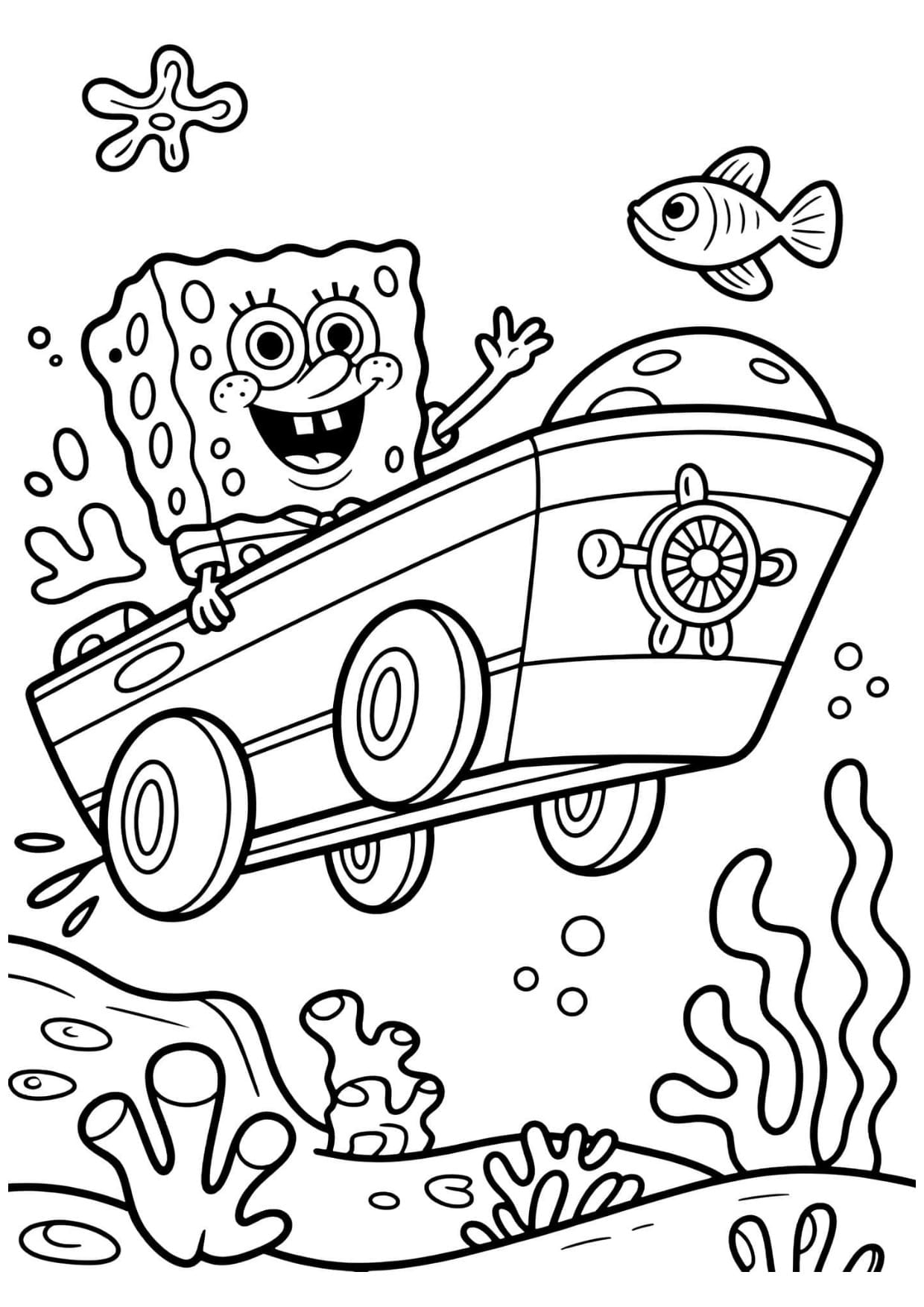 Desenhos do Bob Esponja Para Colorir e Pintar Imprimir PDF