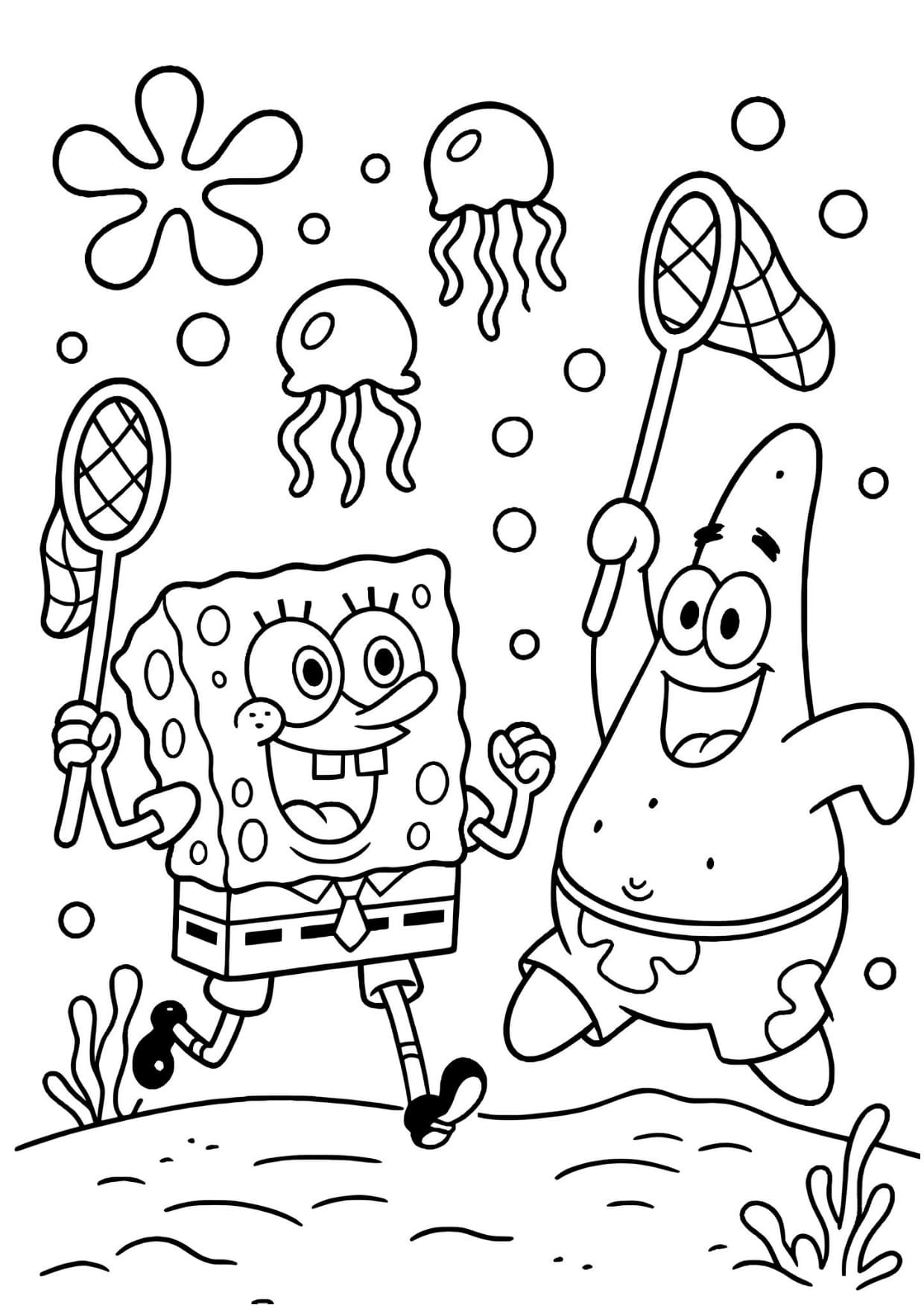 Desenhos do Bob Esponja Para Colorir e Pintar Imprimir PDF