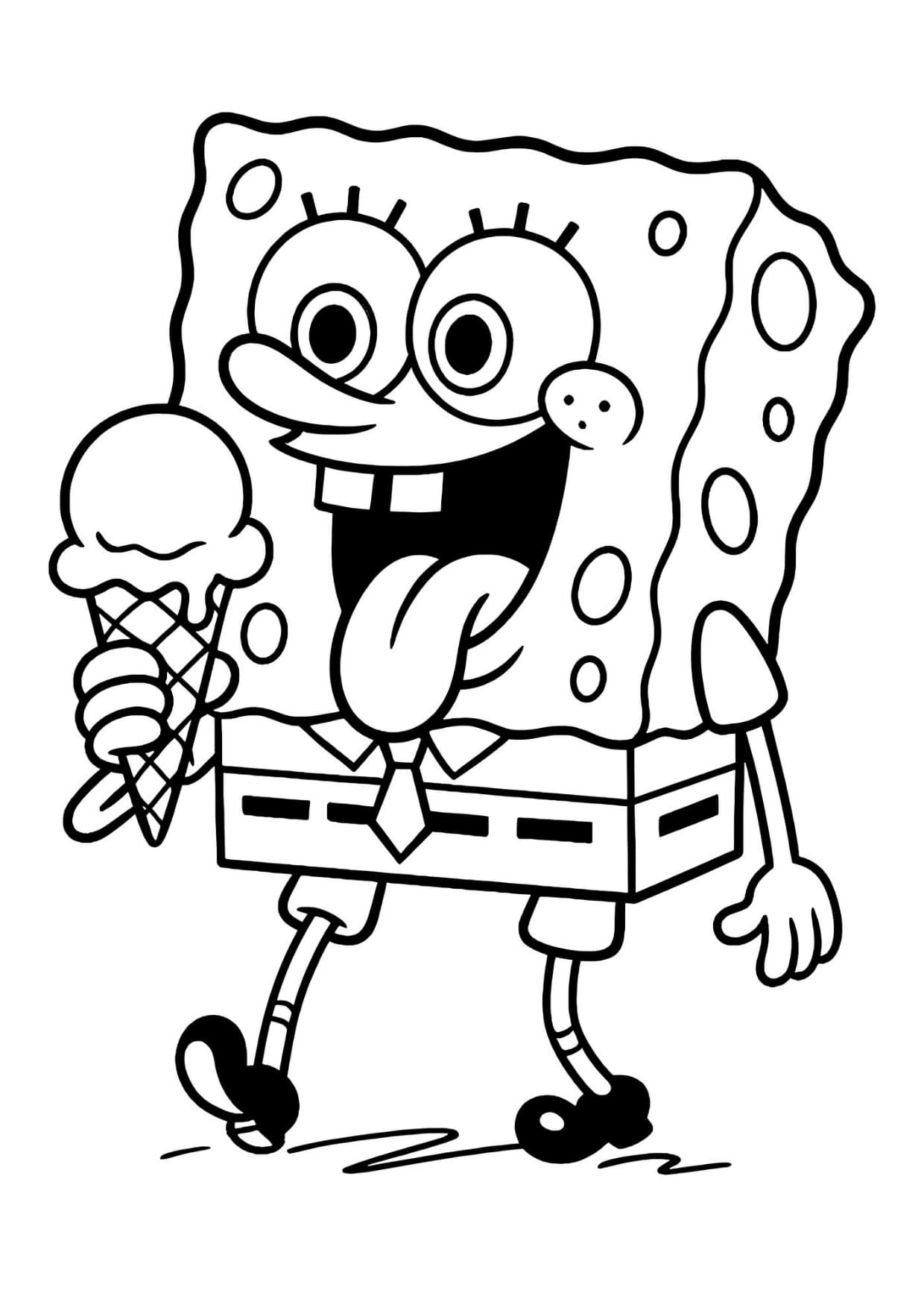 Desenhos do Bob Esponja Para Colorir e Pintar Imprimir PDF