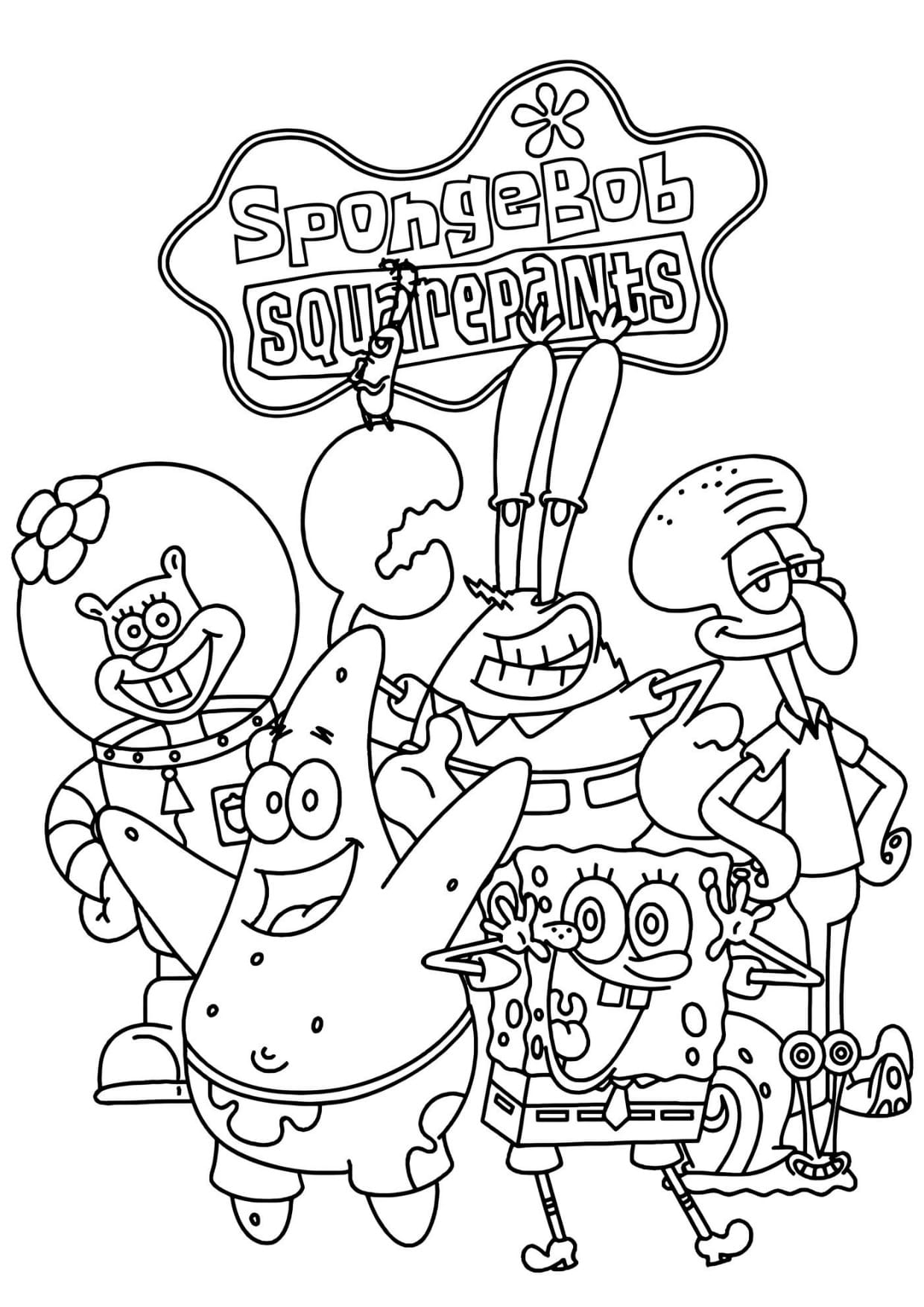 Desenhos do Bob Esponja Para Colorir e Pintar Imprimir PDF