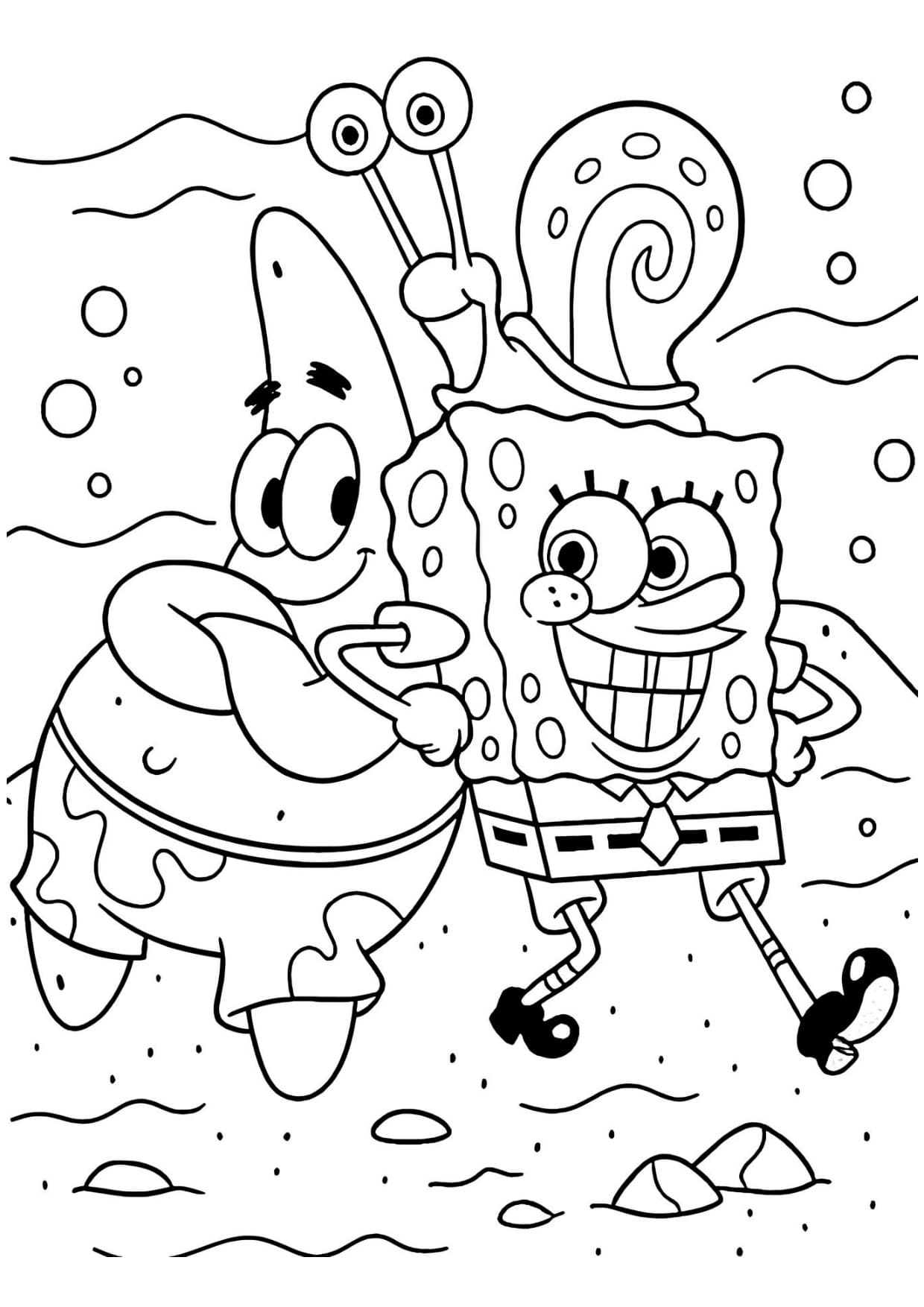 Desenhos do Bob Esponja Para Colorir e Pintar Imprimir PDF