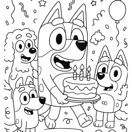 Desenho da Bluey Para Colorir e Pintar Imprimir PDF