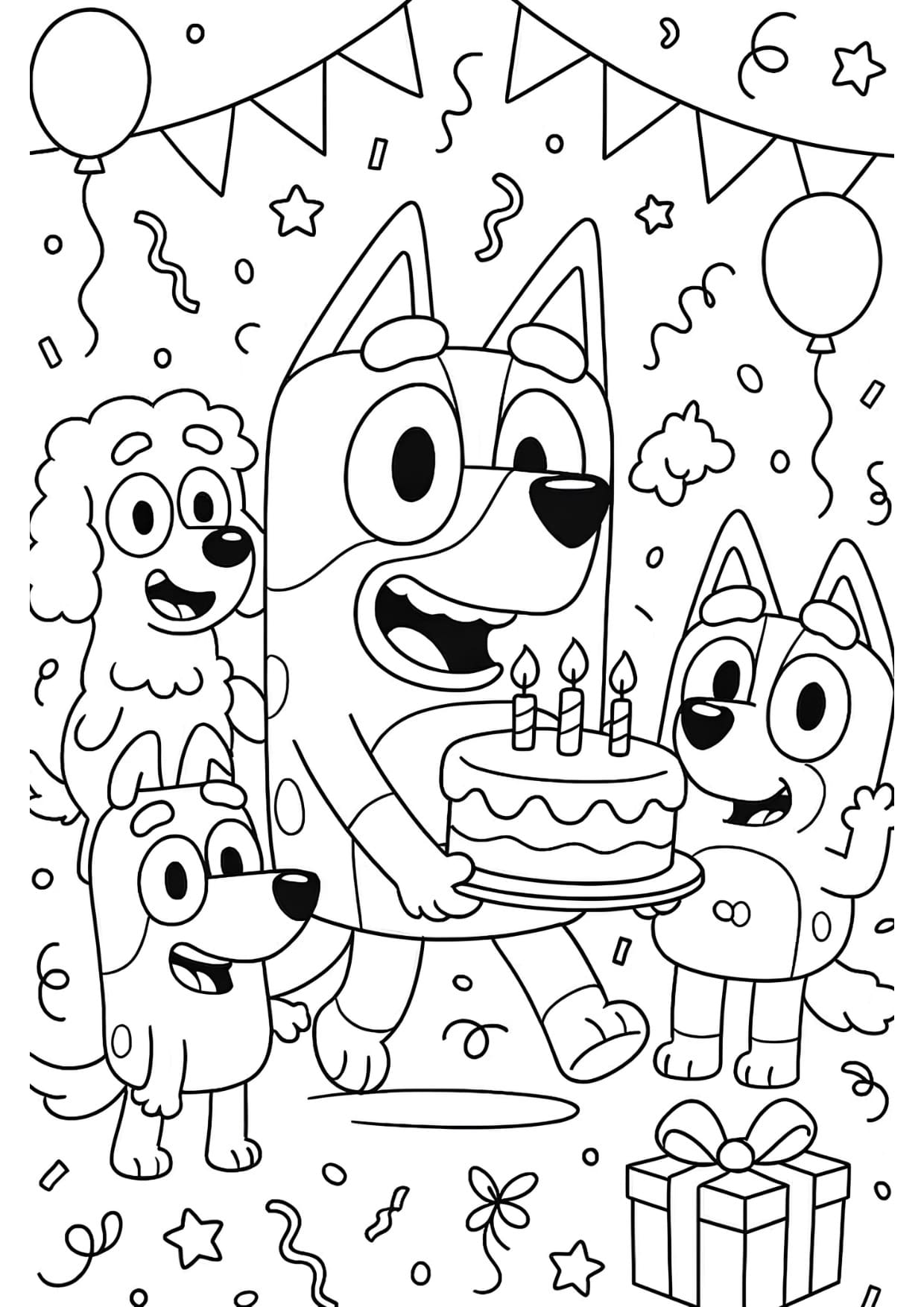 Desenho da Bluey Para Colorir e Pintar Imprimir PDF