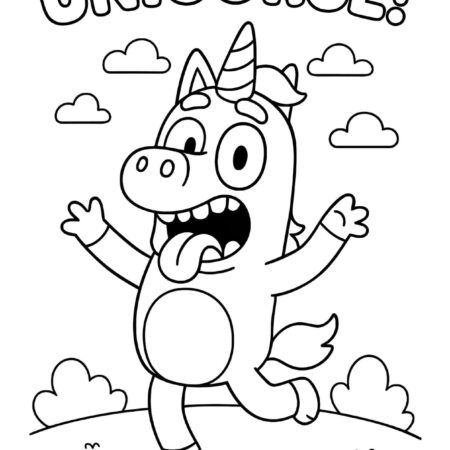 Desenho da Bluey Para Colorir e Pintar Imprimir PDF
