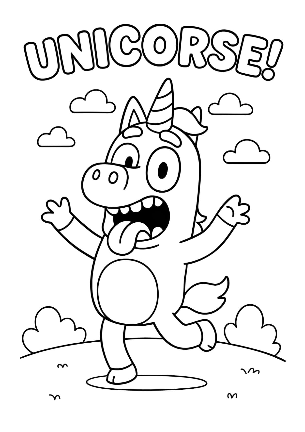 Desenho da Bluey Para Colorir e Pintar Imprimir PDF