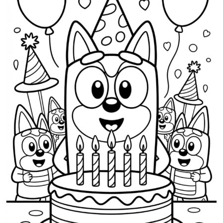 Desenho da Bluey Para Colorir e Pintar Imprimir PDF