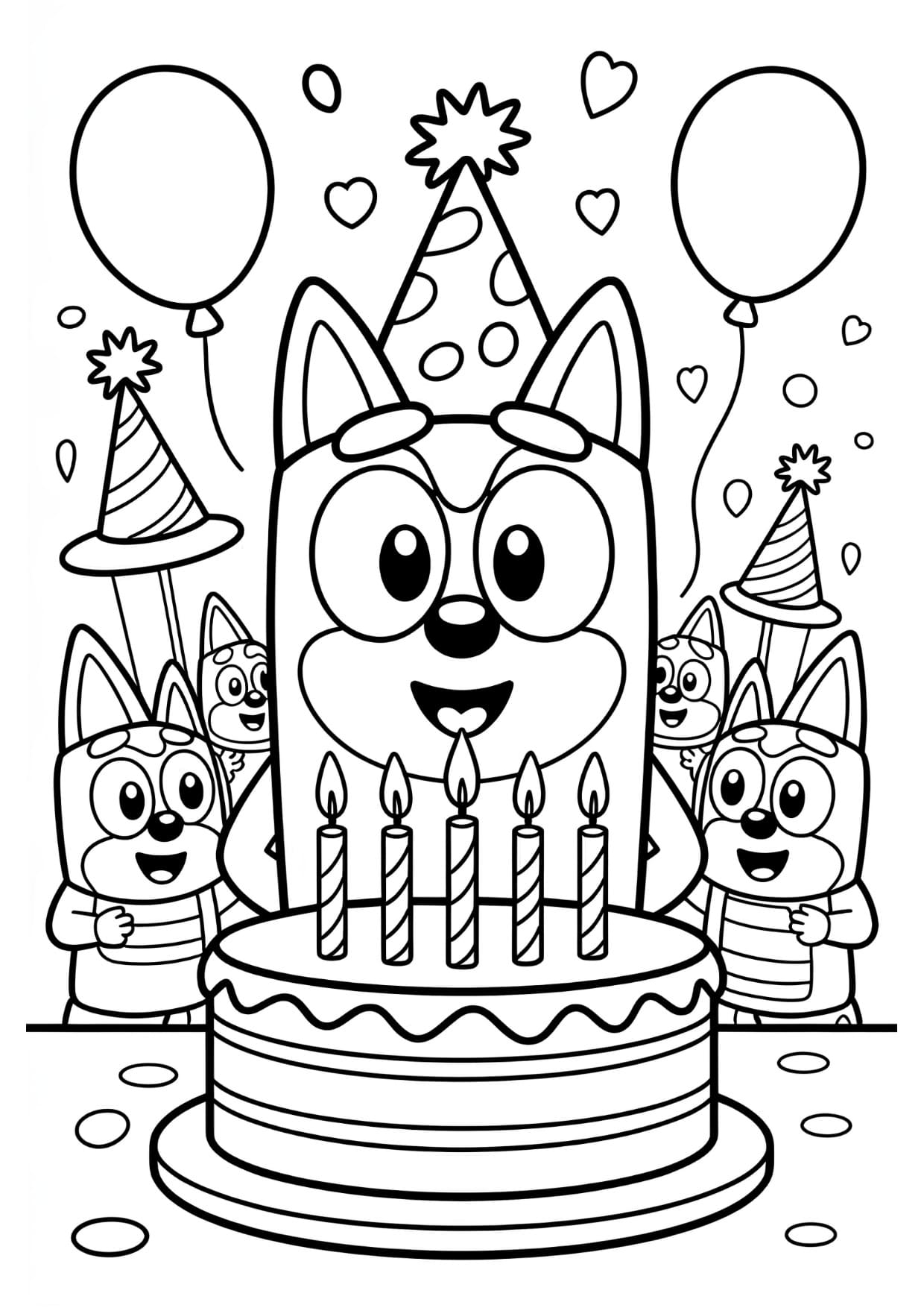 Desenho da Bluey Para Colorir e Pintar Imprimir PDF