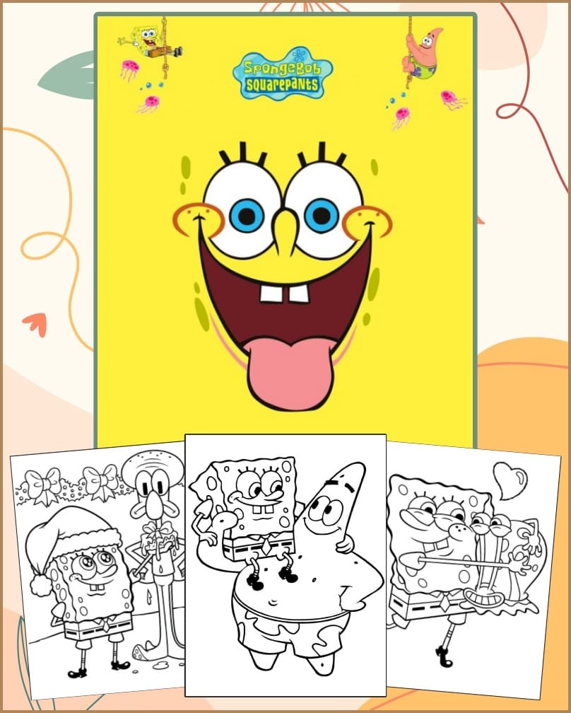 Desenhos do Bob Esponja Para Colorir e Pintar Imprimir PDF