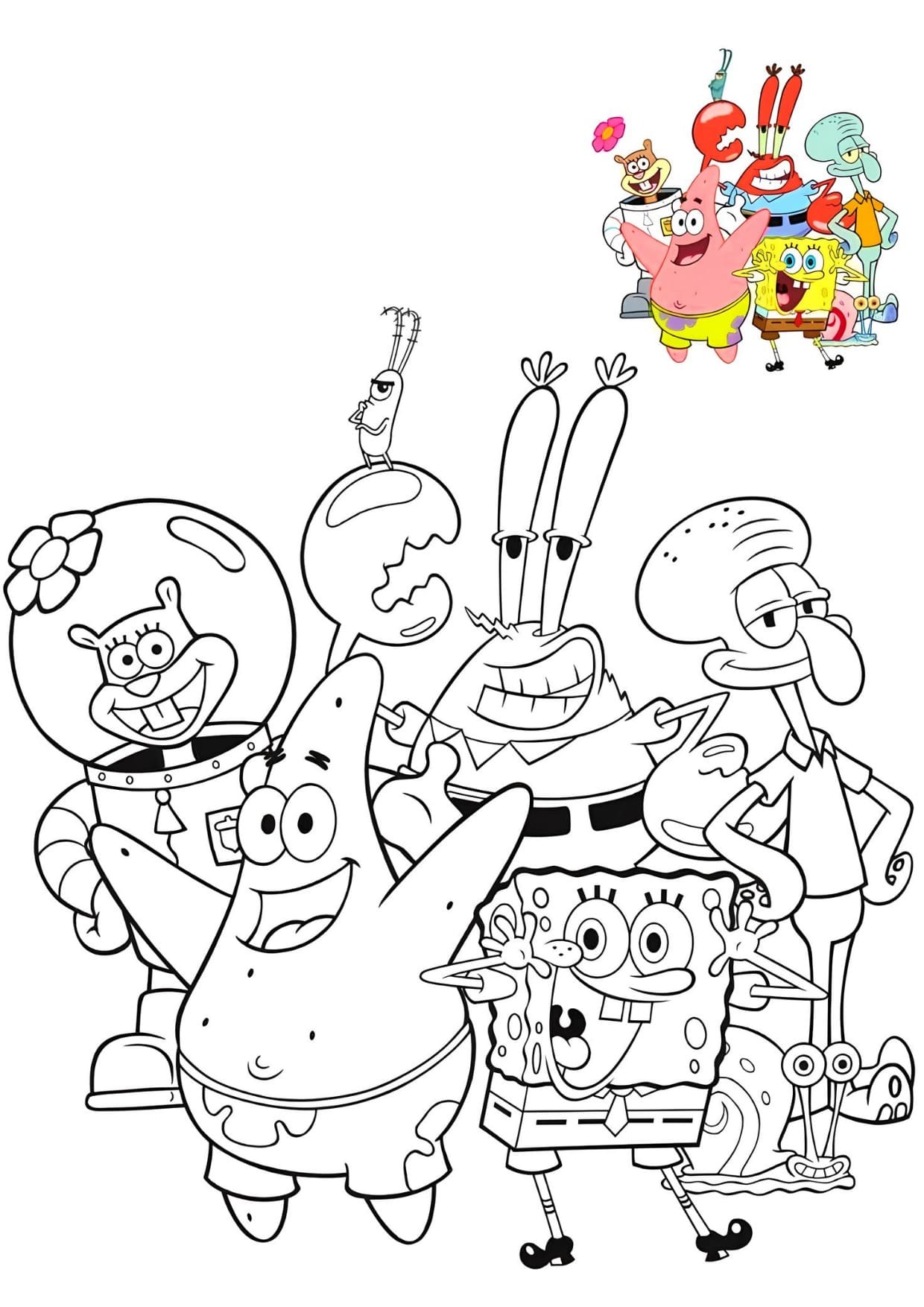 Desenhos do Bob Esponja Para Colorir e Pintar Imprimir PDF