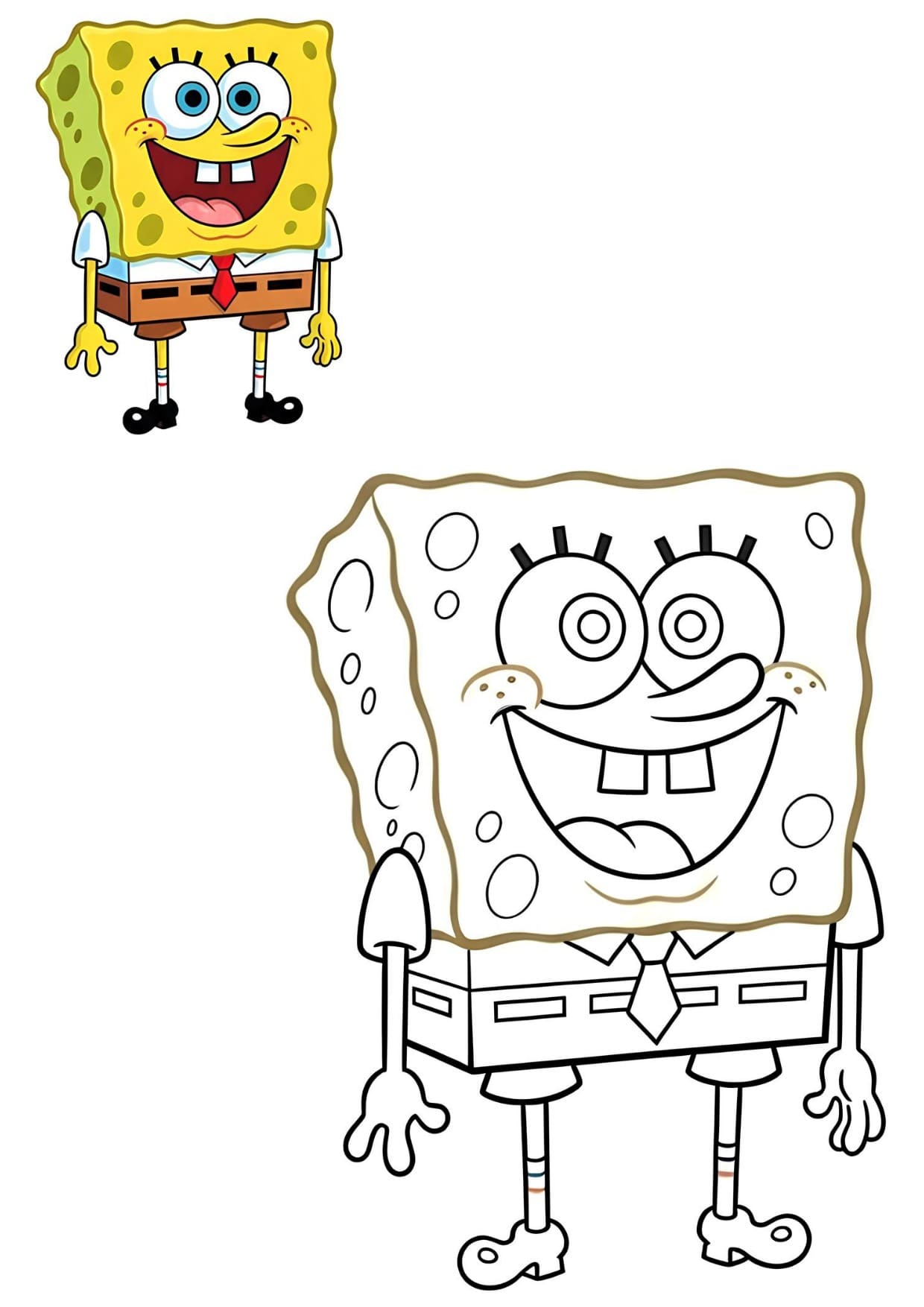Desenhos do Bob Esponja Para Colorir e Pintar Imprimir PDF