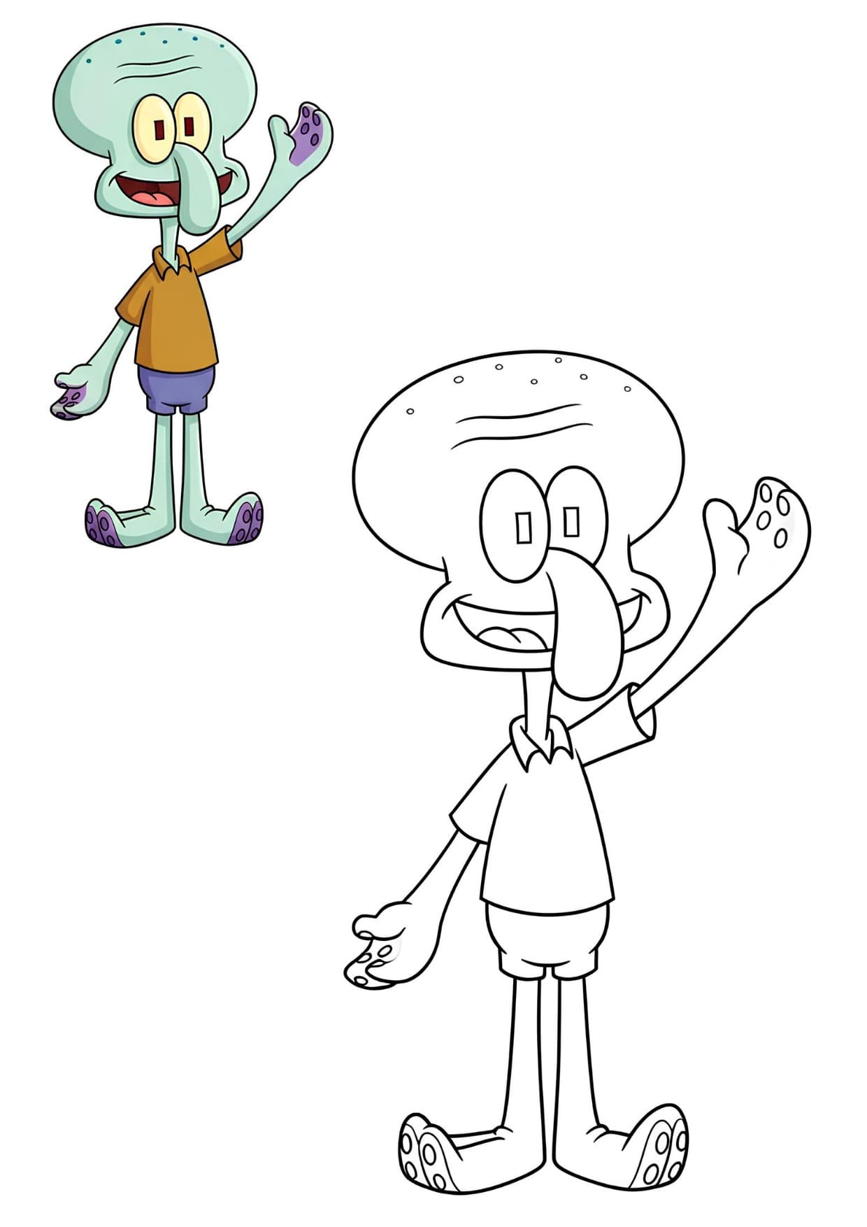 Desenhos do Bob Esponja Para Colorir e Pintar Imprimir PDF