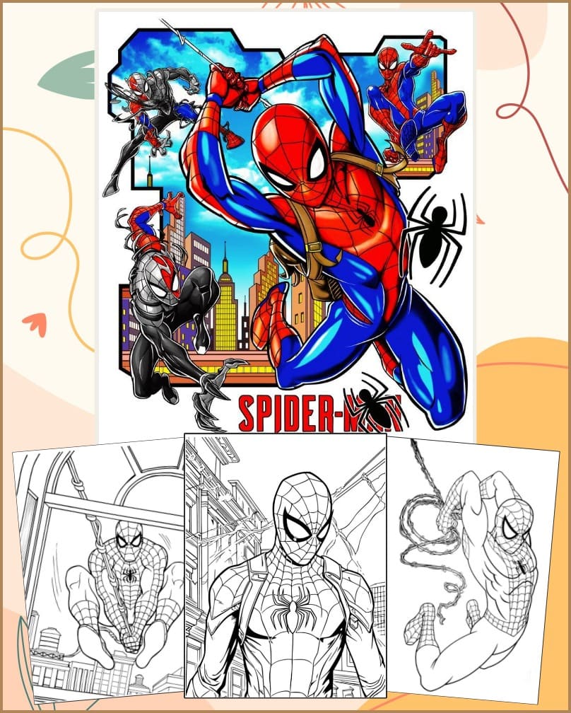 Desenhos do Homem Aranha Para Colorir Imprimir PDF