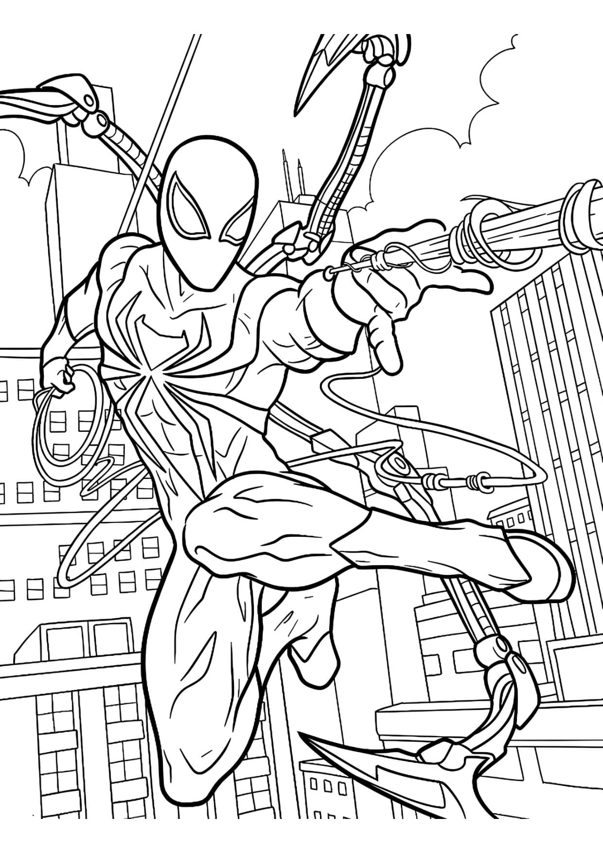 Desenhos do Homem Aranha Para Colorir Imprimir PDF