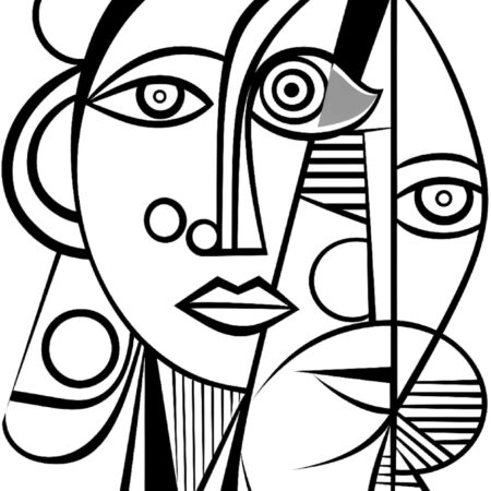 Desenhos Para Adultos Colorir Picasso Cubismo Imprimir PDF