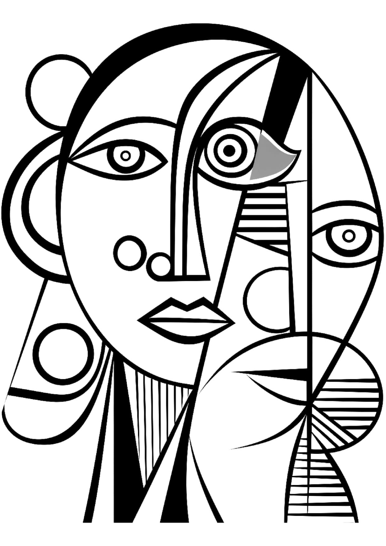 Desenhos Para Adultos Colorir Picasso Cubismo Imprimir PDF