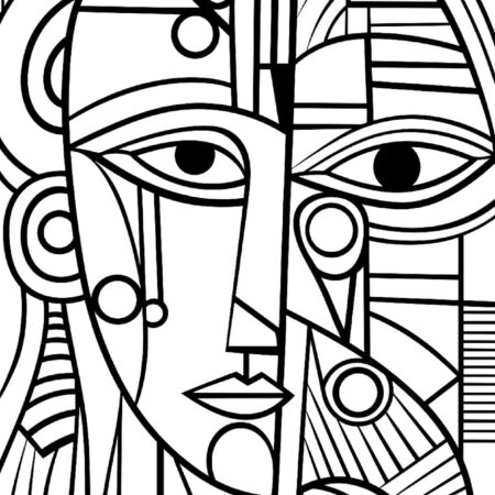 Desenhos Para Adultos Colorir Picasso Cubismo Imprimir PDF