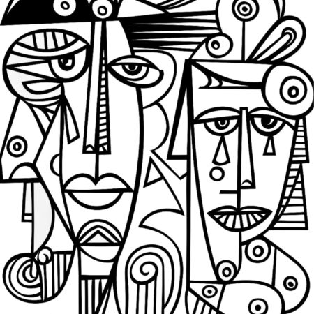 Desenhos Para Adultos Colorir Picasso Cubismo Imprimir PDF