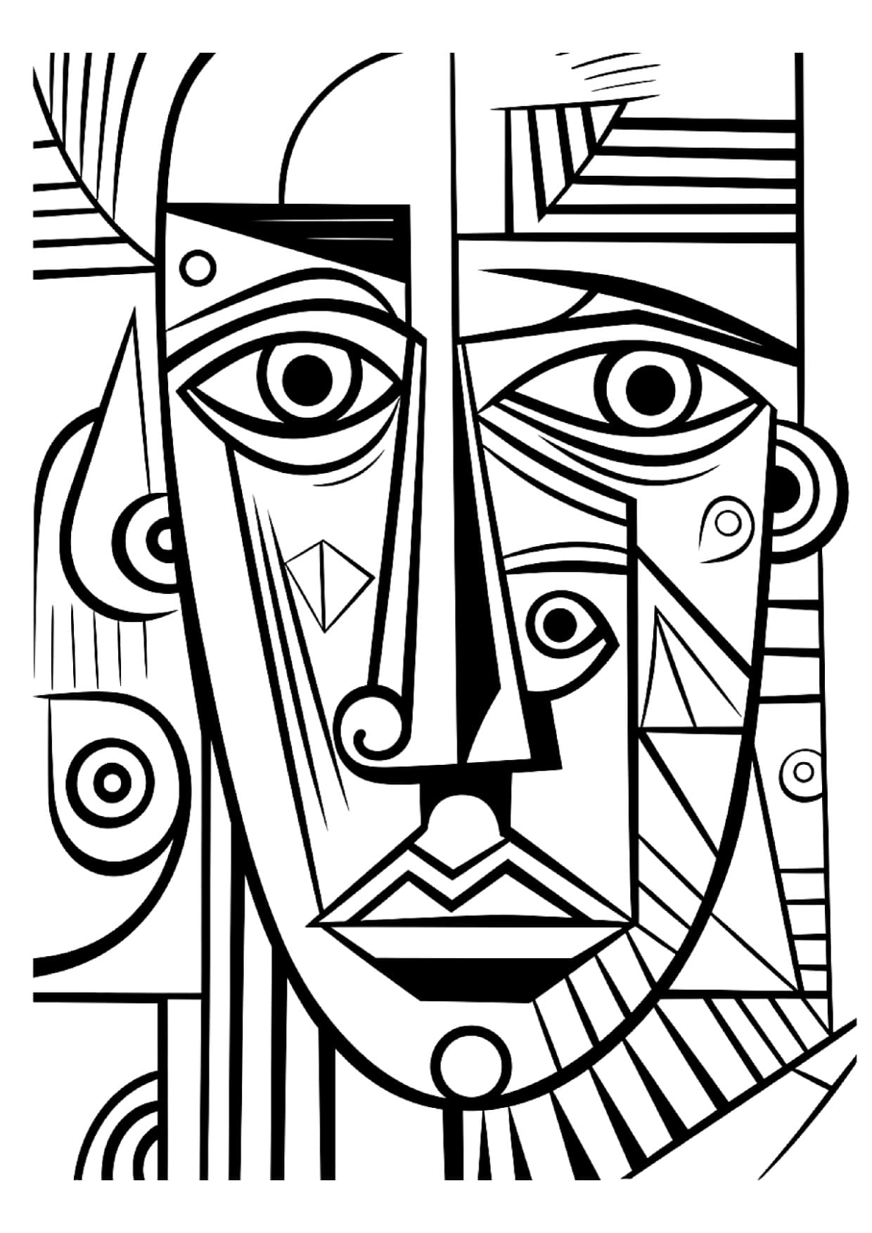 Desenhos Para Adultos Colorir Picasso Cubismo Imprimir PDF
