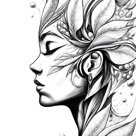 Desenho Mulher Natureza Para Adultos Colorir Imprimir PDF