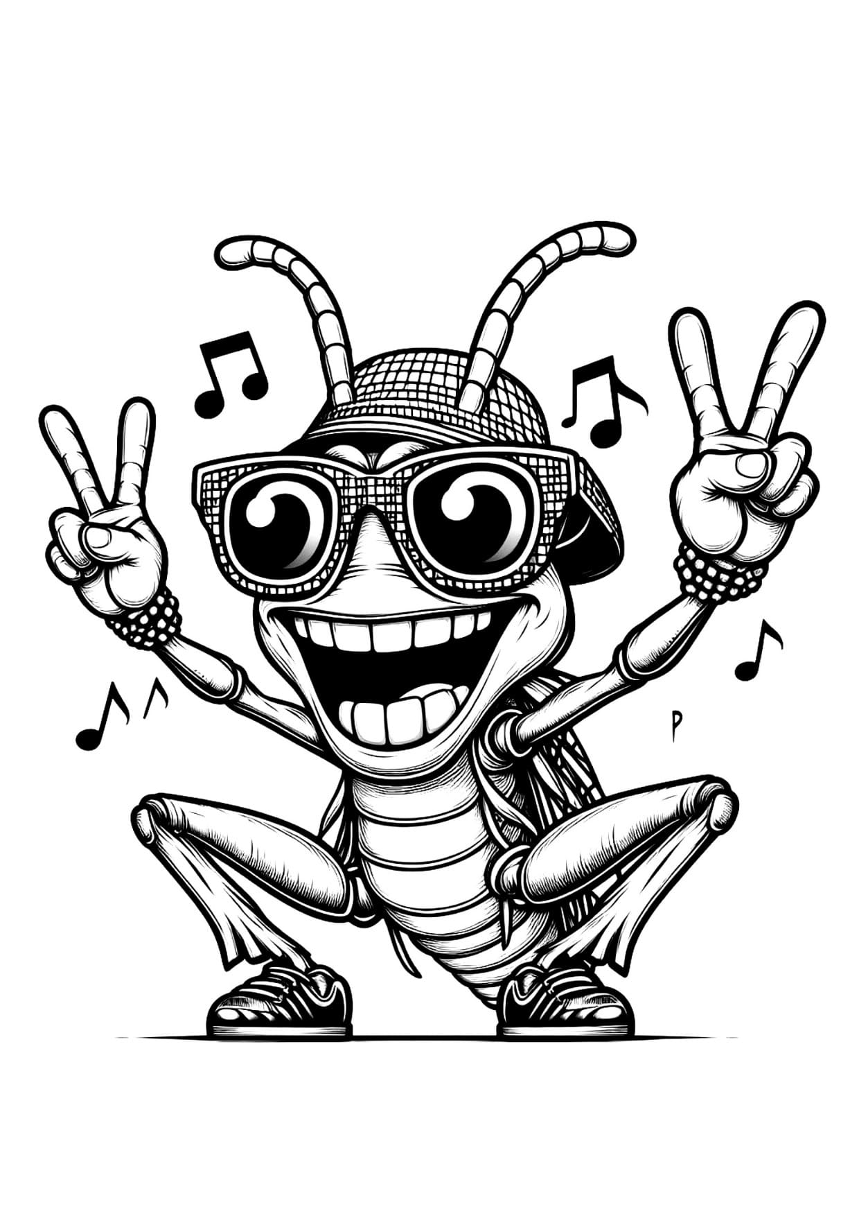 Desenho de Animal Fofo Divertido Para Colorir e Imprimir PDF