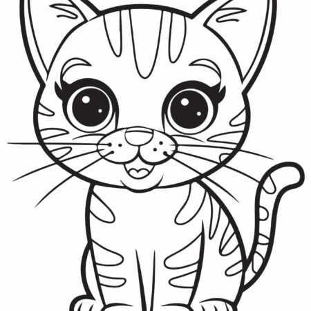 Desenhos de Gatos Fofos Para Colorir e Imprimir PDF