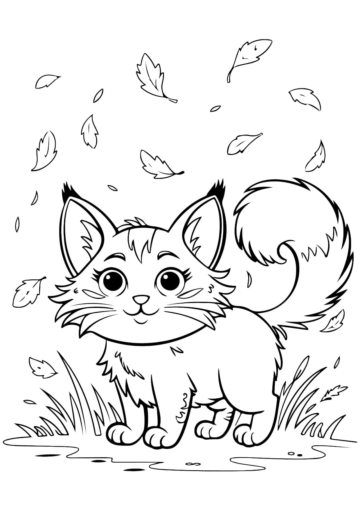 Desenhos de Gatos Fofos Para Colorir e Imprimir PDF