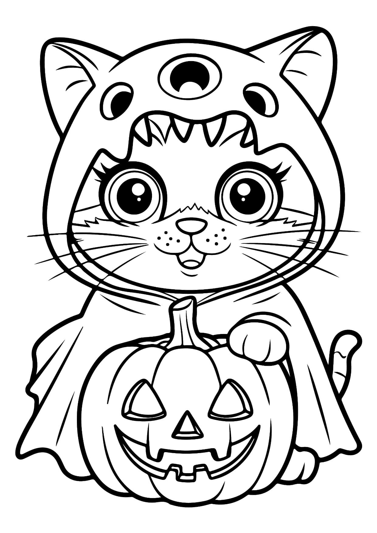 Desenhos de Gatos Fofos Para Colorir e Imprimir PDF