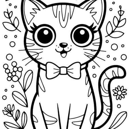 Desenhos de Gatos Fofos Para Colorir e Imprimir PDF