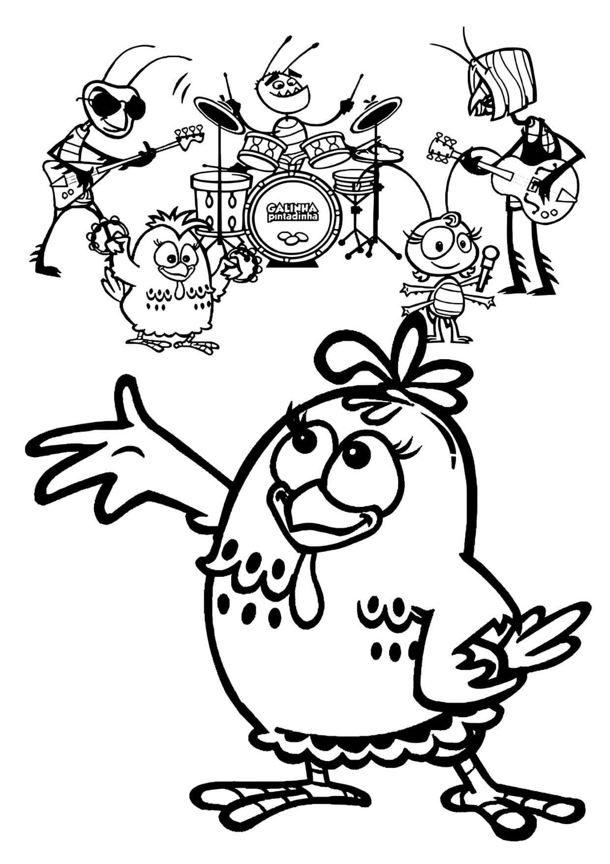 Desenhos da Galinha Pintadinha Para Colorir e Imprimir PDF