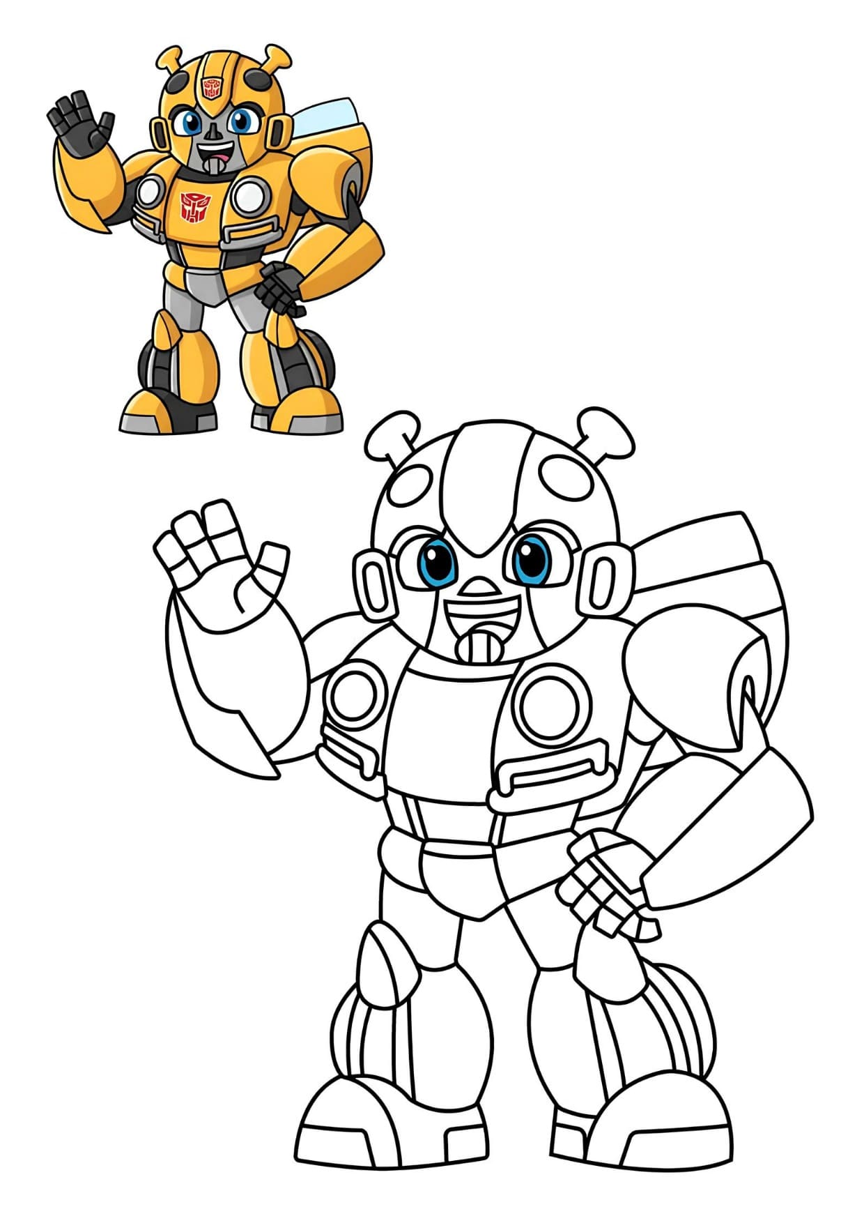 Desenhos de Robôs Transformes Para Colorir e Imprimir PDF
