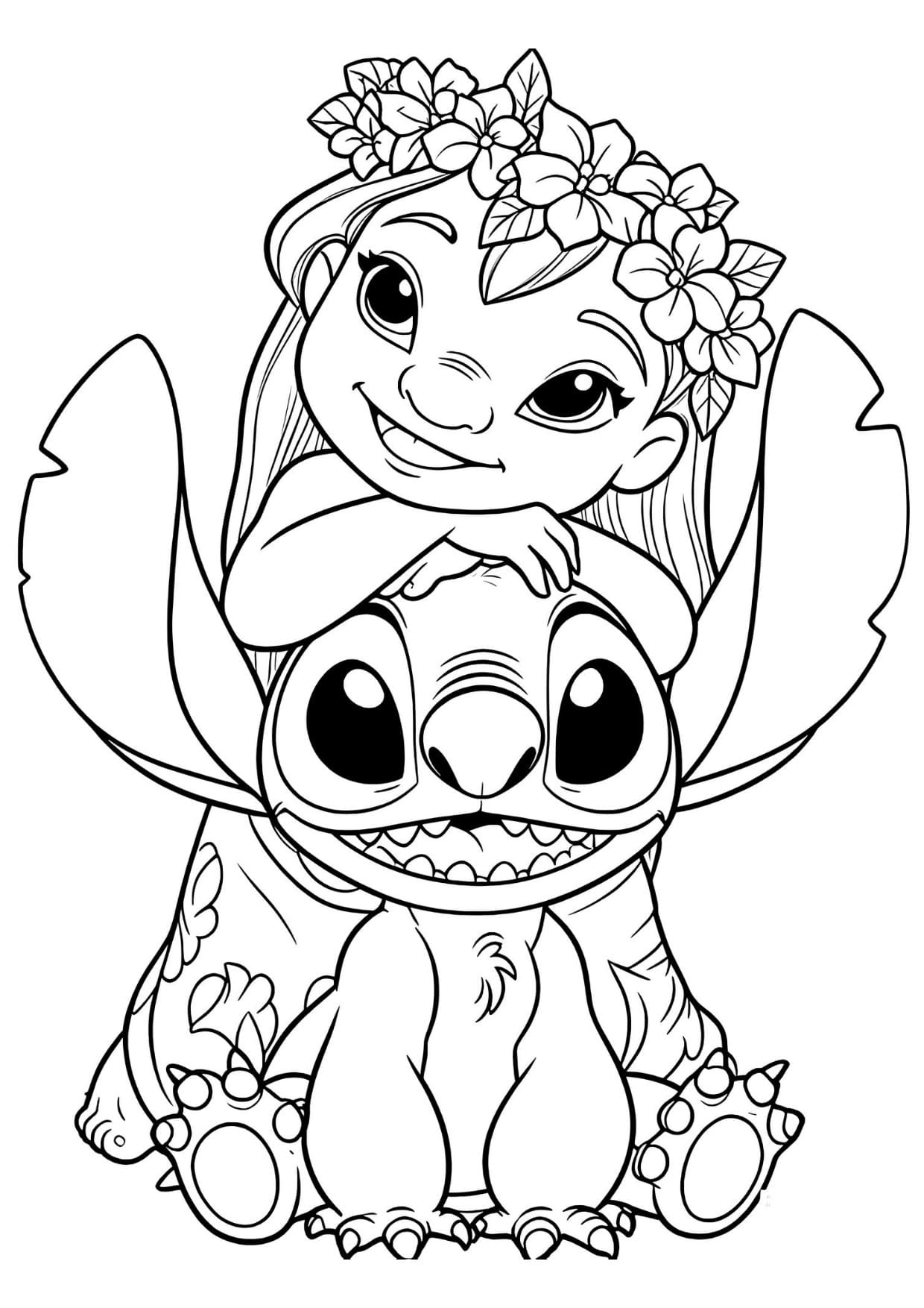 Desenhos do Lilo e Stitch Para Colorir e Imprimir PDF