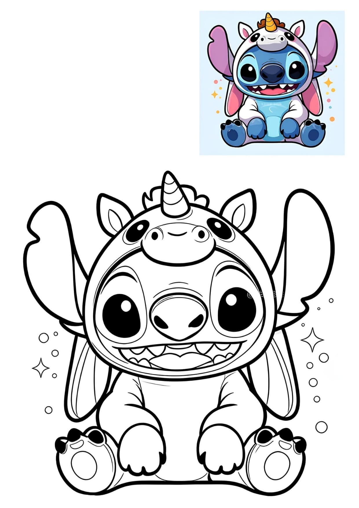 Desenhos do Stitch Para Colorir e Imprimir PDF