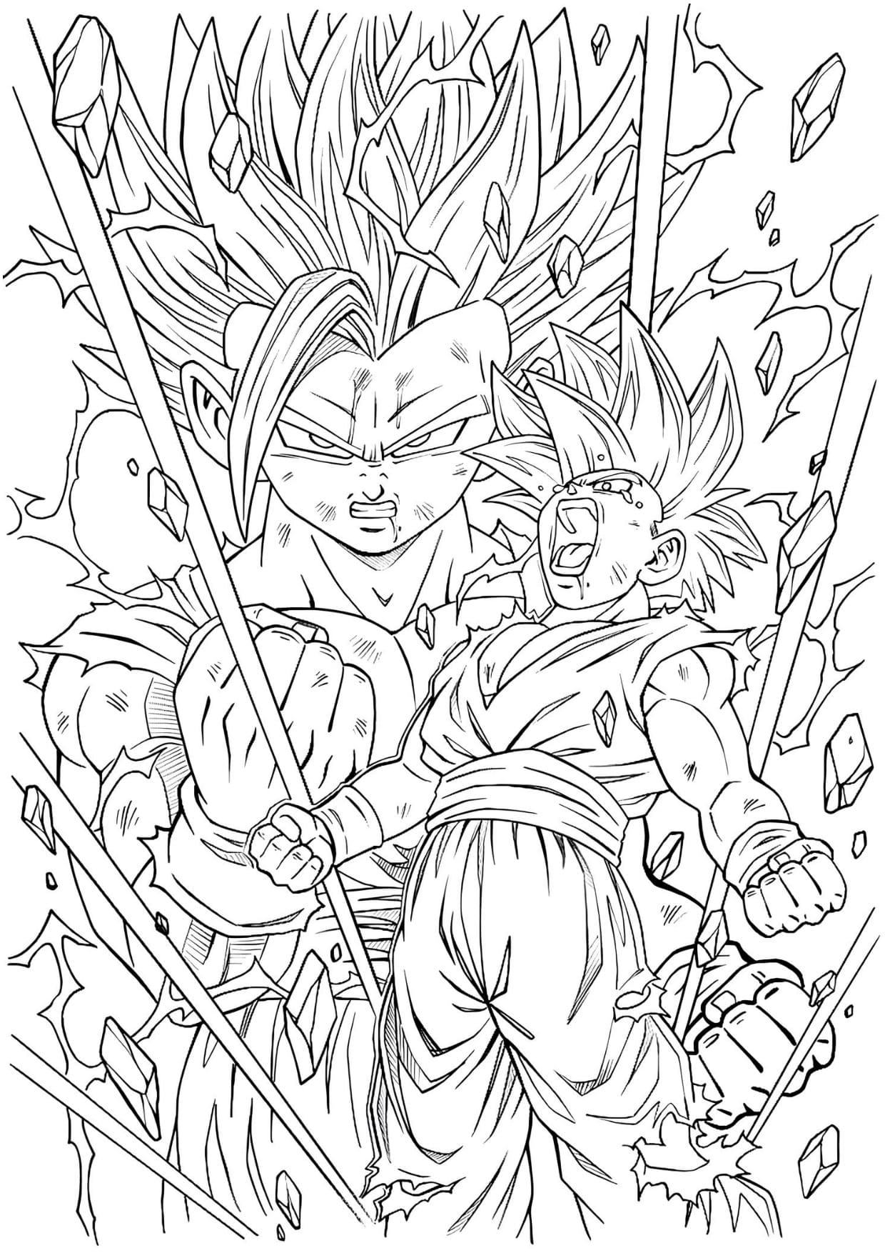 Gohan Dragon Ball Para Colorir e Imprimir PDF