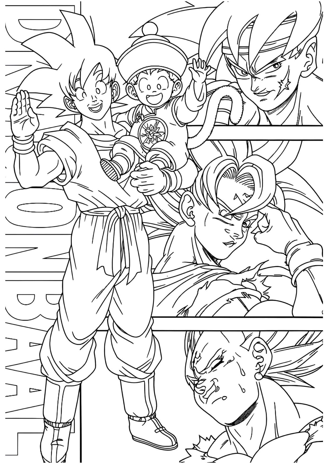 Goku Desenho Dragon Ball Para Colorir Imprimir PDF