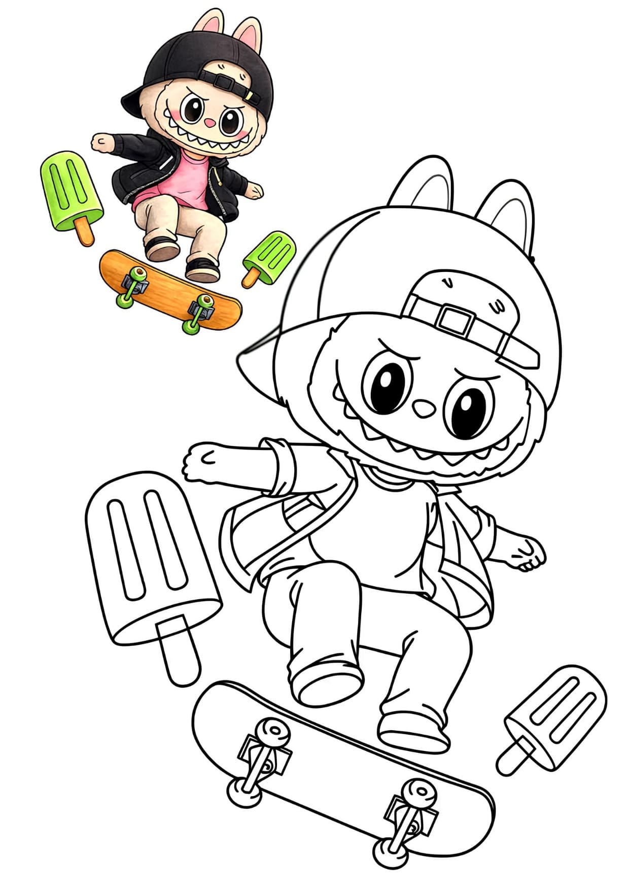Desenhos de Labubu Para Colorir e Imprimir PDF