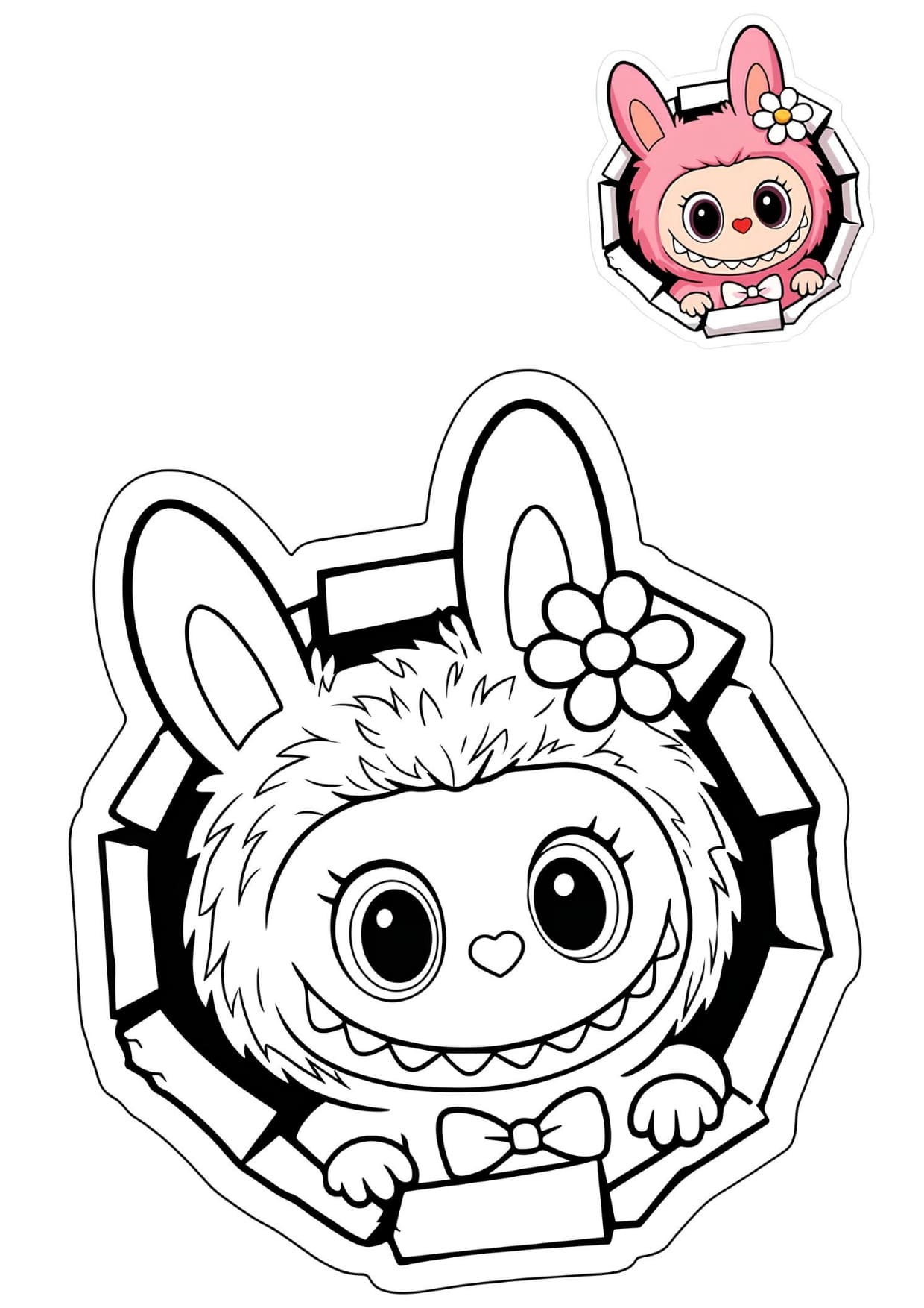 Desenhos de Labubu Para Colorir e Imprimir PDF