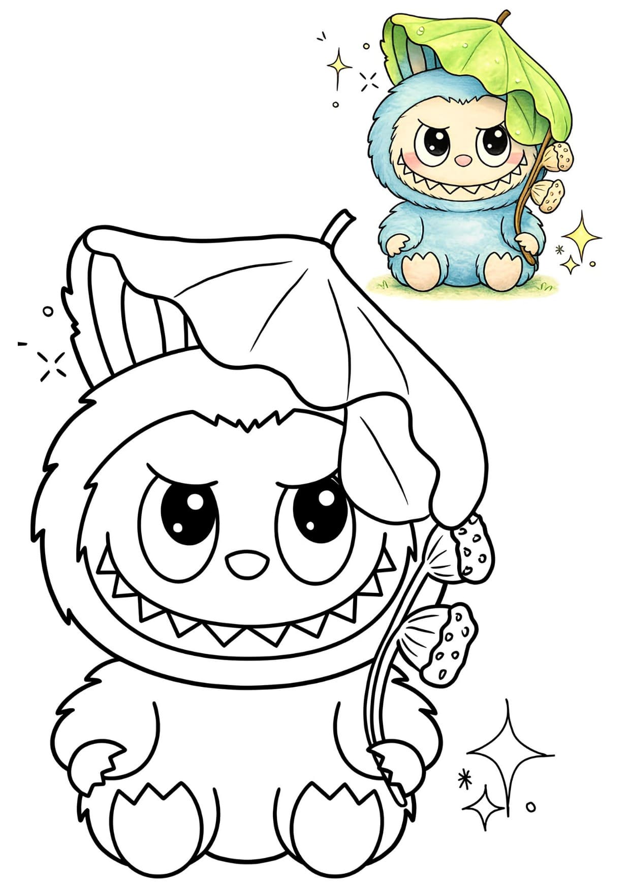 Desenhos de Labubu Para Colorir e Imprimir PDF