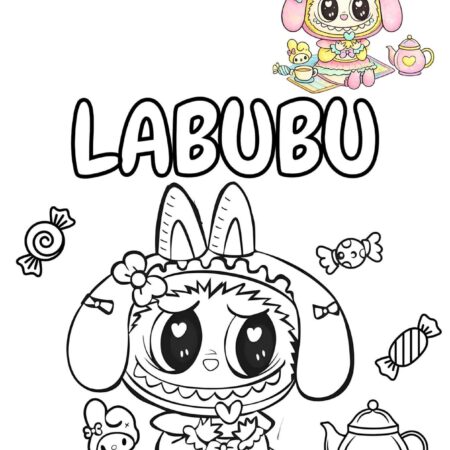 Desenhos de Labubu Para Colorir e Imprimir PDF