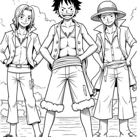 Desenho One Piece Anime Para Colorir e Imprimir PDF