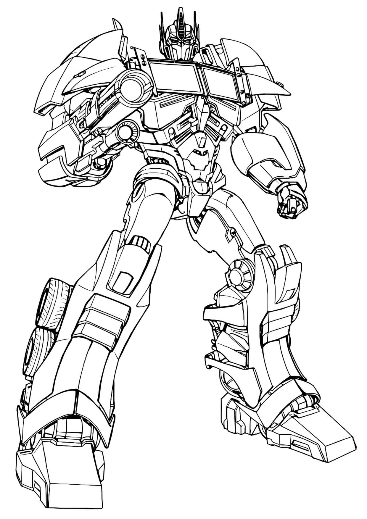 Desenho Optimus Prime Transformers Para Colorir e Imprimir