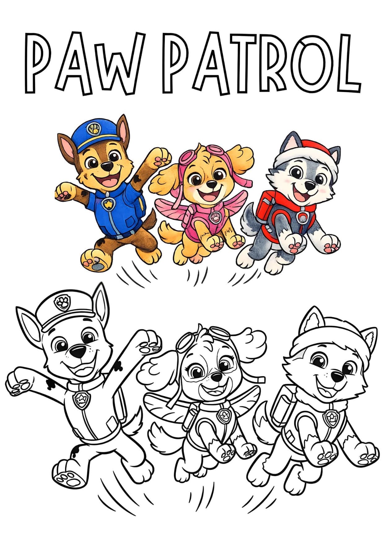 Desenhos da Patrulha Canina Para Colorir e Imprimir PDF