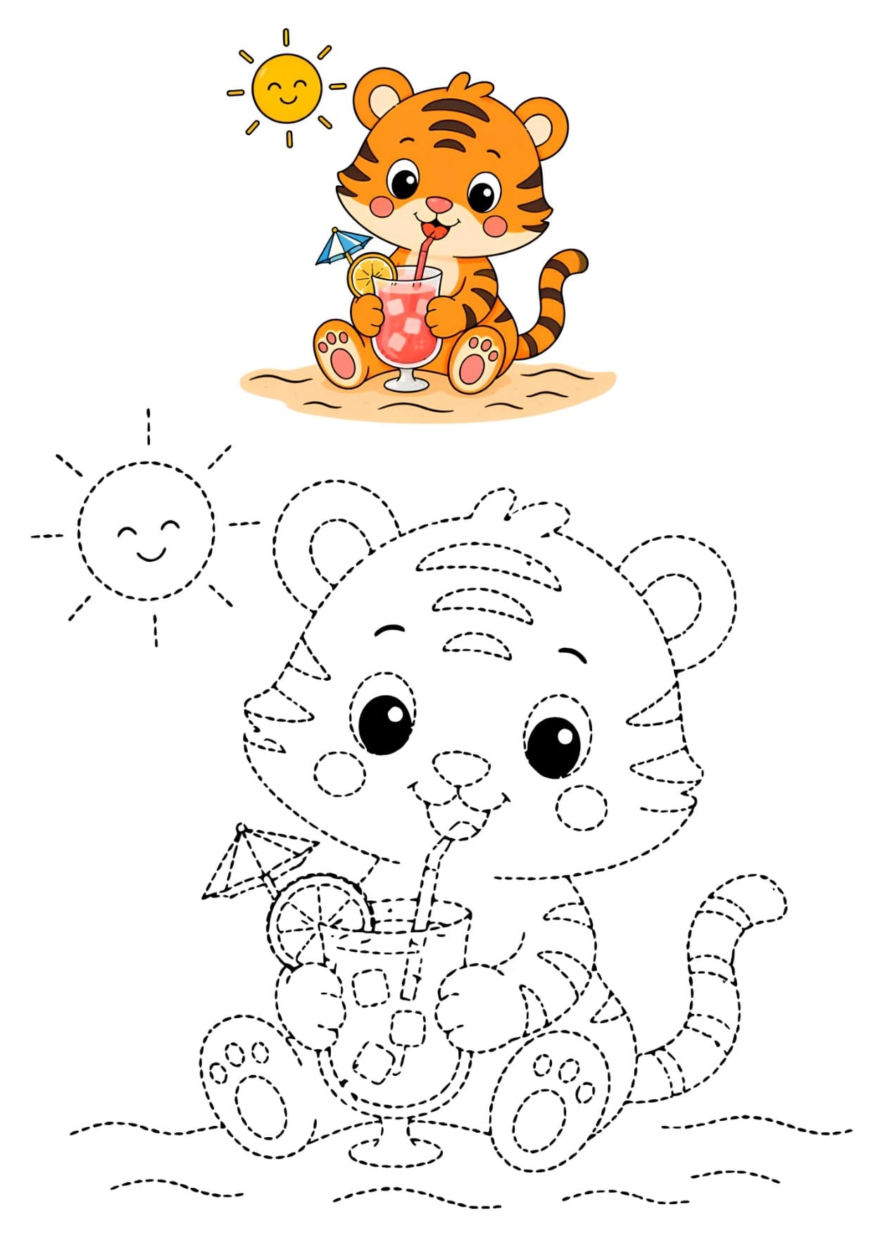 Desenhos Fofos Para Colorir de Animais Imprimir PDF Recorte