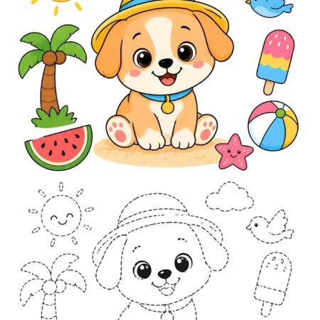 Desenhos Fofos Para Colorir de Animais Imprimir PDF Recorte