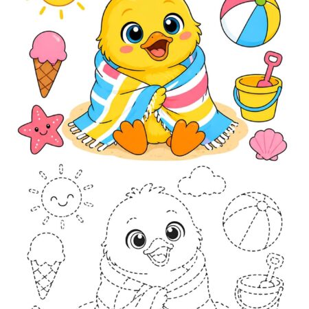 Desenhos Fofos Para Colorir de Animais Imprimir PDF Recorte