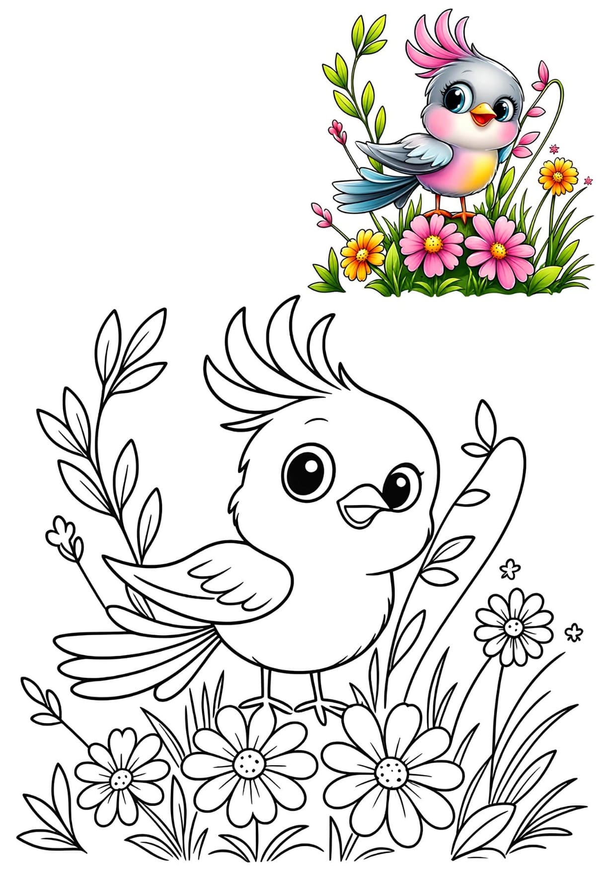 Desenhos Fofos Para Colorir de Animais Imprimir PDF